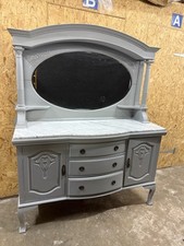 Grey French Style Dresser Marble Top Mirror