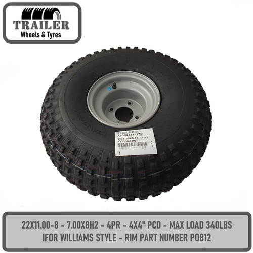 22x11 atv quad - atv, 8"