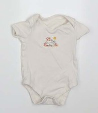 George Girls Beige Cotton Blend Babygrow Size 12-18 Months