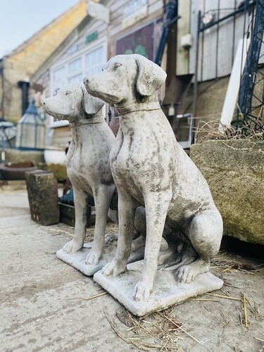 Large pair cast - of, stone