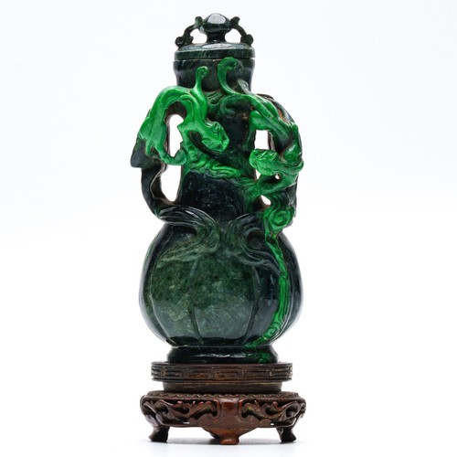 Chinese jade double gourd - jade,