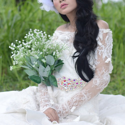 Appliques with rhinestones - with,