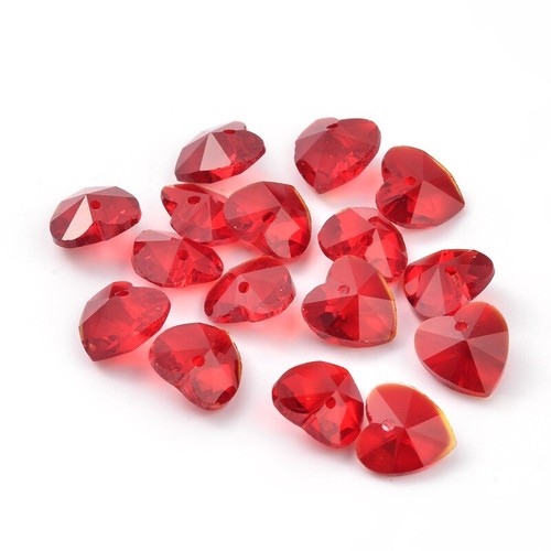 Heart faceted glass - heart,