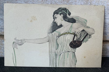 RAPHAEL KIRCHNER MAID OF ATHENS ART NOUVEAU GLAMOUR POSTCARD M.M VIENNE c1901