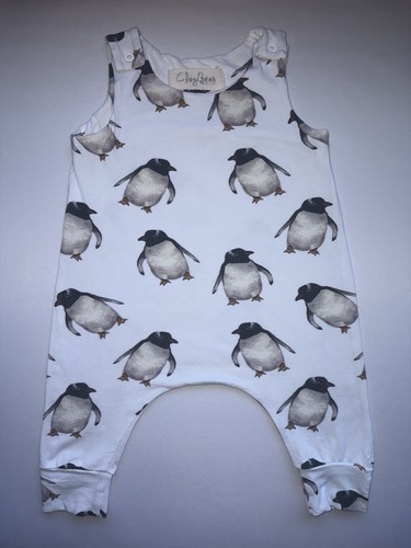Claybear penguin romper - penguin,