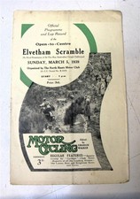 ELVETHAM SCRAMBLE Official Motorcycle Programme 5 Mar 1939