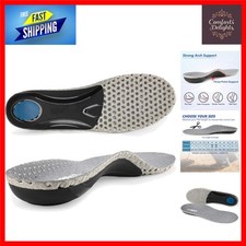 Shock Absorbing Orthotic Insoles with Arch Support for Football and Sports, Grey