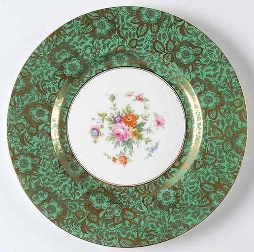 Minton brocade green dinner - green,