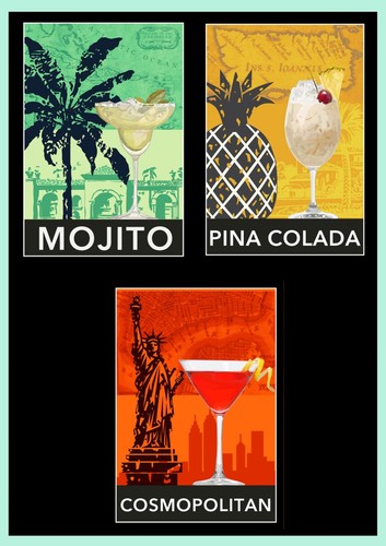Cocktail posters set 3 - cocktail,