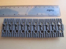 Lego Technic 10 x Caterpillar Tank Track Link Tread Wide Two Pin Holes GREY