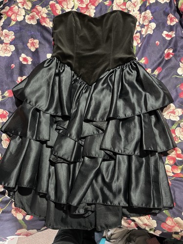 Vintage 80s black velvet - 80s, &