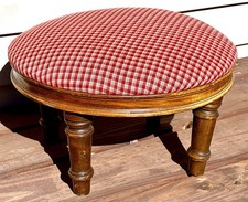 Vtg Ethan Allen Wood Footstool