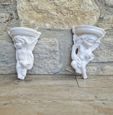 2 x Putti Wall Pocket Vases