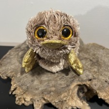 Ty Beanie Boos 9” PERRY the PLATYPUS Gold Glittery Eyes Plush 2018 Silk No Tag