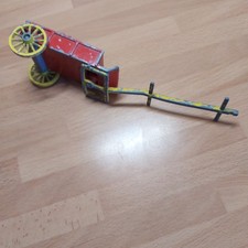SPARES Vintage Toy 4-Horse Team Cart Wild West America Wagon For Cowboy #651