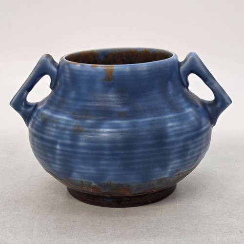 Blue drip glaze pottery vase - drip,