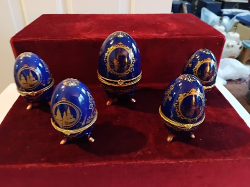 Five russian porcelain - porcelain, cobalt