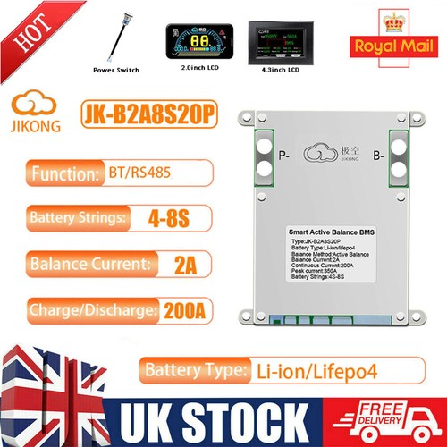Smart bms 8s 200a - jk, 4s-8s