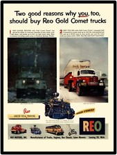 1951 REO Trucks NEW Sign 24x30" USA STEEL XL Size: North American Van Lines