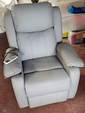 HOMCOM - Electric Massage Reclining Leather Chair - Grey - Excellent Condition