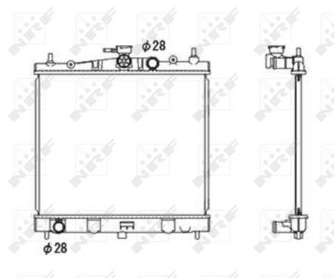 Radiator nrf fits nissan micra - radiator,