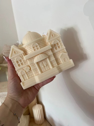 Christmas castle candle - christmas,