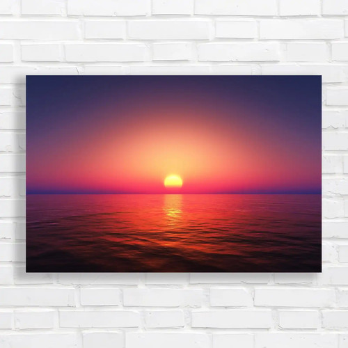 Serene ocean sunset canvas - ocean,