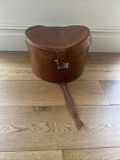 Antique Leather Lined Top Hat Box Vintage