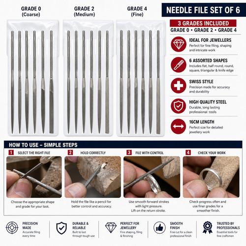 Jewellery needle file - jewellery,
