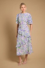 Oasis Womens Midi Dress Blue
