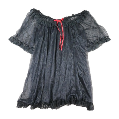 Vintage black babydoll - vintage, sheer