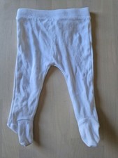 White Baby Leggings With Feet 0-3 Months Matalan, Star Pattern