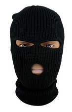 New 3 Hole Black Knitted