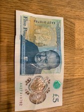 Early £5 Note AA27 Polymer