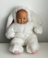 Vintage 1996 Anne Geddes White Bunny Doll Plush Toy Bigger Size 15”