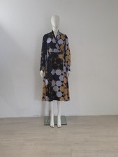 Stine Goya (XS) 'Micaela' Silk Wrap Dress UK 6 8 EU 34 36 Hexigons Amber £400