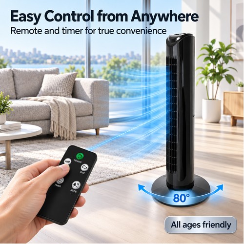 Tower fan for bedroom - 32",