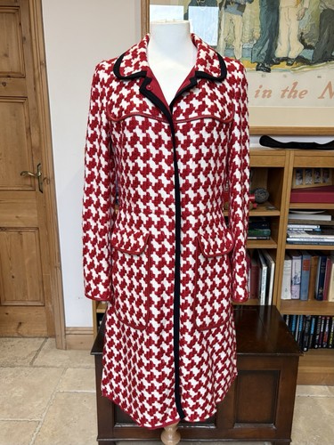 Prada red white houndstooth - prada,