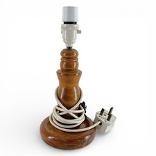 VINTAGE TURNED WOOD TABLE LAMP