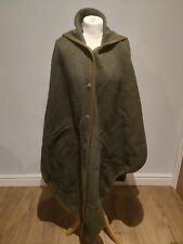 Laura Ashley Olive Green Pure New Wool Cape Cloak Small/Medium