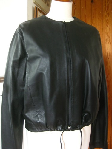 Leather bomber jacket - m&s,