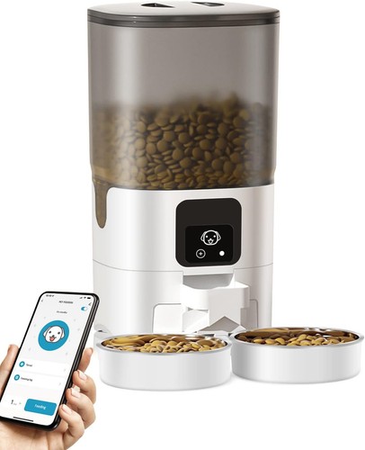 Automatic pet feeder with dual - pet,