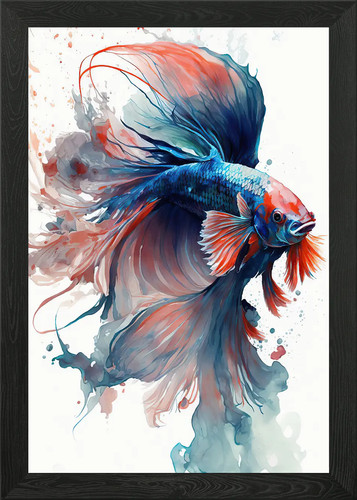 Watercolor siamese fighting - siamese,