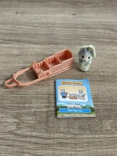 Sylvanian Families Husky Family Baby Husky Dog & Sled + Story Book In Ex Cond