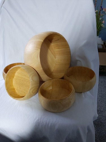 Large wooden salad bowl - , 4
