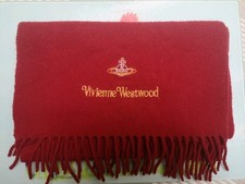 Vivienne Westwood Deep Red Scarf. Lovely Warm Colour for Winter
