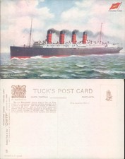 RMS Mauretania ship Raphael Tuck Sons Transportation Nautical Travel