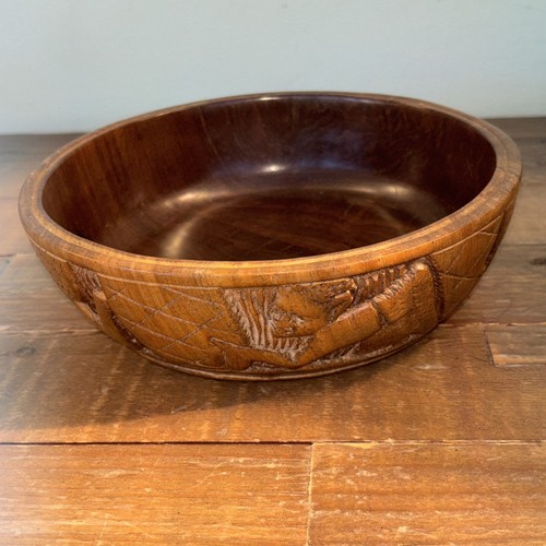 Hand carved wooden bowl folk - bowl,