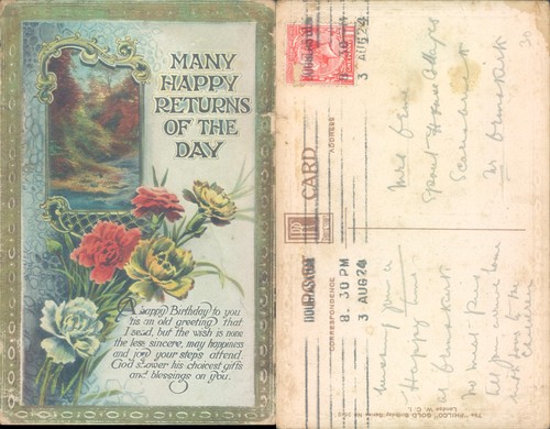 Birthday greeting with flowers
