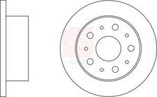 2x Brake Discs Pair Solid fits